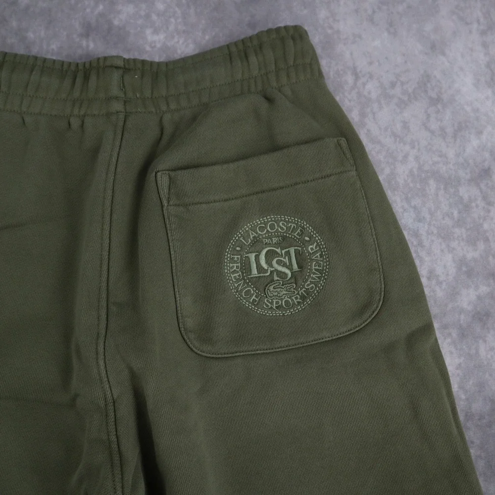 Lacoste Sweatpants Joggers Mens 34 Olive Green Embroidered Logo French Athletic